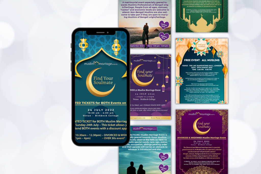 stella developers social media portfolio for muslim marriage events